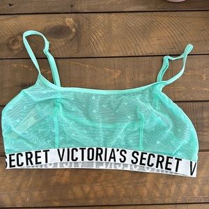 Sheer Victoria Secret Teal Bra Bralette - new with tags! Size medium